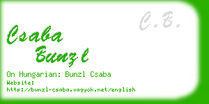 csaba bunzl business card